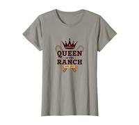 Cowgirl Queen of The Ranch Western Royalty Est. 1873 T-Shirt, Femme, Ardoise, M