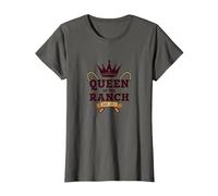 Cowgirl Queen of The Ranch Western Royalty Est. 1873 T-Shirt, Femme, Asphalte, L