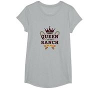 Cowgirl Queen of The Ranch Western Royalty Est. 1873 T-Shirt, Fille, Gris Chiné, XS