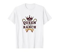 Cowgirl Queen of The Ranch Western Royalty Est. 1873 T-Shirt, Homme, Blanc, XL