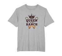 Cowgirl Queen of The Ranch Western Royalty Est. 1873 T-Shirt, Homme Grandes Tailles, Gris Chiné, 5X Tall