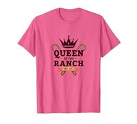 Cowgirl Queen of The Ranch Western Royalty Est. 1873 T-Shirt, Homme, Rose chiné, XL
