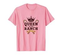 Cowgirl Queen of The Ranch Western Royalty Est. 1873 T-Shirt, Homme, Rose, L