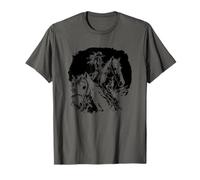 Cowgirl Western Vintage avec cheval cheval classique T-Shirt