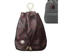 Cowhide Purse - Leather Purse | Drawstring Purse | Leather Drawstring Coin Purse, Coin Organizer for Men & Women, Durable Leather Purse for Long-Lasting Use, Small Pouch for Keys and Coinss