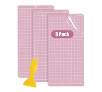 Cowhilan Lot de 3 Tapis de Découpe 30x60cm FabricGrip pour Cricut, Tapis Adhésifs de Remplacement 12x24 pouces Compatibles avec Cricut Maker 3/Maker 4/Maker/Explore 3/4/One/Air/Air 2 avec Racloir