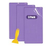 Cowhilan Lot de 3 Tapis de Découpe 30x60cm StrongGrip pour Cricut, Tapis Adhésifs de Remplacement 12x24 pouces Compatibles avec Cricut Maker 3/Maker 4/Maker/Explore 3/4/One/Air/Air 2 avec Racloir