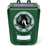 Cowiewie Répulsif pour chat étanche à ultrasons avec alimentation solaire 5 modes Répulsif contre les martres et les chats pour jardin, contre les chats, les chiens, les martres, les hérons, les