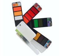 Cowling & Wilcox Lot de 18 aquarelles pliantes | Design unique en éventail | Comprend un pinceau, une palette et une éponge