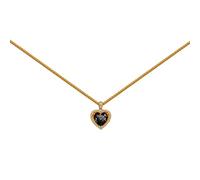 Cowlyn Collier avec pendentif en forme de cœur Forever Love - Pierre de naissance synthétique - Oxyde de zirconium rouge - Chaîne en or 18 carats - Breloque délicate pour anniversaire, Saint-Valentin