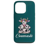 Cowmasté Méditant Drôle de Vache Yoga Coque pour iPhone 13 Pro