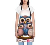 COWMGHLDFL Tabliers de cuisine réglables pour homme et femme avec 2 poches Motif arc-en-ciel Gay Pride, Jolies chouettes., taille unique