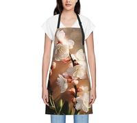 COWMGHLDFL Tabliers de cuisine réglables pour homme et femme avec 2 poches Motif tigre coloré coucher de soleil, Fleur de pêcher, taille unique