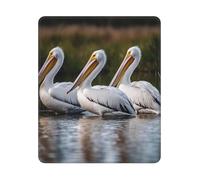 COWMGHLDFL Tapis de souris à trois pelicans pour souris sans fil, tapis de clavier d'ordinateur avec tapis de bureau en caoutchouc antidérapant, tapis de bureau carré pour ordinateur portable de