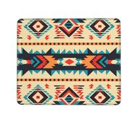 COWMGHLDFL Tapis de souris amérindien pour souris sans fil, tapis de clavier d'ordinateur avec caoutchouc antidérapant, tapis de bureau carré pour bureau et ordinateur portable, 21,1 x 26,2 cm