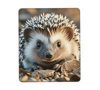 COWMGHLDFL Tapis de souris mignon bébé hérisson pour souris sans fil, tapis de clavier d'ordinateur avec caoutchouc antidérapant, tapis de bureau carré pour bureau, ordinateur portable, 21,1 x 26,2 cm