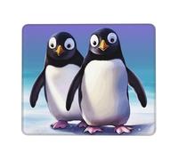COWMGHLDFL Tapis de souris mignon pingouin pour souris sans fil, tapis de clavier d'ordinateur avec caoutchouc antidérapant, tapis de bureau carré pour bureau et ordinateur portable, 21,1 x 26,2 cm