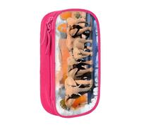 COWMMWOC Grande trousse à crayons Elephants Art, grande capacité, sac de rangement multifonctionnel, tissu polyester Oxford durable avec double fermeture éclair, 21 x 10,5 x 5 cm, 3D., Taille unique