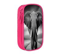 COWMMWOC Grande trousse à crayons Elephants Art, grande capacité, sac de rangement multifonctionnel, tissu polyester Oxford durable avec double fermeture éclair, 21 x 10,5 x 5 cm, 3D., Taille unique