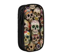 COWMMWOC . Grande trousse à crayons, grande capacité, sac de rangement multifonctionnel, tissu Oxford polyester durable avec double fermeture éclair, 21 x 10,5 x 5 cm, 3D, Taille unique, Trousse de