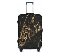 COWMMWOC Housse de protection élastique en marbre doré pour valises de 45,7 à 81,3 cm | Housses de bagages lavables | Protection de valise de voyage, 3D, S