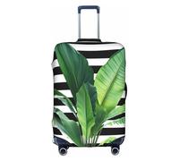 COWMMWOC Housse de protection élastique pour valises de 45,7 à 81,3 cm - Lavable - Motif feuille de palmier verte, 3D, XL