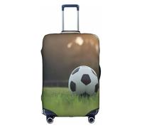 COWMMWOC Housse de protection élastique pour valises de voyage - Motif football sur gazon - Pour sacs de 45,7 à 81,3 cm - Lavable - Protection de valise de voyage, 3D, XL