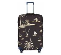 COWMMWOC Housse de protection pour valise à roulettes motif palmier - Housse de protection élastique pour bagages de 45,7 à 81,3 cm - Lavable - Protection de valise de voyage, 3D, L