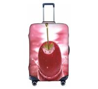 COWMMWOC Red Cherries Housse de protection élastique pour valises de 45,7 à 81,3 cm | Housses de bagages lavables | Protection de valise de voyage, 3D, M