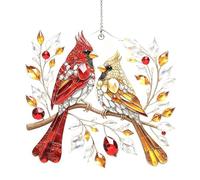 Cownal Couple Memorial Cadeau, Style Fantaisiste, Acrylique, Pendentif D'oiseau Festif, Ornements d'oiseaux De Noël, Placement Polyvalent, pour Fêtes, Vacances Et Célébrations De La