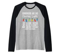 Coworkers are Like Christmas Lights Funny Coworker Christmas Manche Raglan