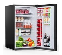 COWSAR Mini réfrigérateur avec congélateur de 3,2 pieds cubes, réfrigérateur compact à une porte, 7 réglages de température réglables, 2 étagères amovibles, petit réfrigérateur pour chambre, bureau