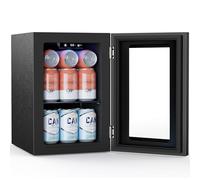 COWSAR Réfrigérateur de boissons avec 24 canettes, petit thermostat numérique réglable, lumière LED, refroidisseur de boissons non encastré pour la maison, le bar et le bureau
