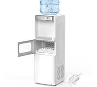 COWSAR Refroidisseur d'eau 3 en 1 avec Machine à glaçons, Chargement par Le Haut Chaud et Froid, Distributeur d'eau pour Bouteille de 15 gallons, Machine à glaçons de 15 kg/24 h avec Verrouillage de