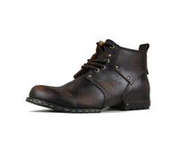 COWSDELLA homme cuir vintage Bottes Boots de Moto bottines hommes Chukka en retro décontractées CD-6015-2-Vintage-DBrown, US7(EU39)