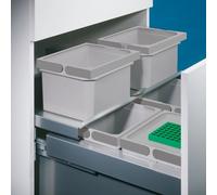 Cox Base Einzeleimer, les Collecteurs de Déchets pour Frontauszüge, Gris Clair