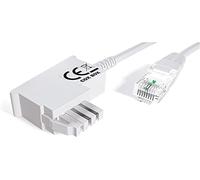 COXBOX Câble DSL 20 m Fritzbox, Speedport, Easybox - Câble TAE RJ45 blanc - Câble VDSL ADSL WLAN avec paire torsadée pour une connexion fiable