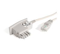 COXBOX Cable DSL Fritzbox, Speedport, Easybox - Cable TAE RJ45 blanc - Cable de routeur ADSL WLAN avec signature galvanisee pour une protection efficace contre les interferences - 20 m