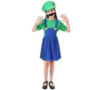 COXNSXX Costume des frères plombiers, costume de cosplay avec chapeau et moustache, Convient pour les carnavals de cosplay et les fêtes à thème