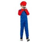 COXNSXX Costume des frères plombiers, costume de cosplay avec chapeau et moustache, Convient pour les carnavals de cosplay et les fêtes à thème