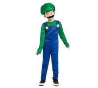 COXNSXX Costume des frères plombiers, costume de cosplay avec chapeau et moustache, Convient pour les carnavals de cosplay et les fêtes à thème