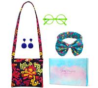 COYBTO Princesse Dress Up Accessoires Filles, Princesse Bijoux pour Fille avec Perruque des Lunettes de Boucles d'oreilles Collier, Cadeau Set Filles pour Enfant Carnaval Fête d'anniversaire