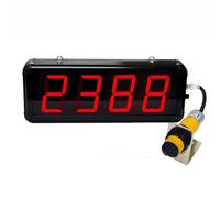 COYEUX Compteur numérique LED, Compteur Infrarouge à 4 Chiffres jusqu'à 9999, Distance de détection de 70 cm, pour Bandes transporteuses, usines, ateliers, écoles