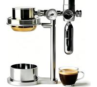 COYEUX Machine à Expresso Pneumatique De 58 Mm, Cafetière à Expresso Manuelle en Acier Inoxydable, avec Soupape De Réduction De Pression, sans Préchauffage, Conception Démontable pour La Maison Et Le