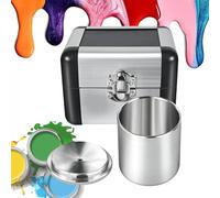 COYEUX Pycnomètre en Acier Inoxydable De 50 ML, Densimètre De Haute Précision avec Boîtier en Aluminium, Mesure De La Densité des Revêtements pour Additifs De Peinture Et Huiles