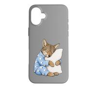 Coyote Dormant dans Un Pyjama Mignon Coque pour iPhone 16 Plus
