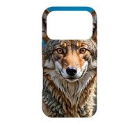Coyote entouré d'une Fleur Pasque américaine Coque pour iPhone 17 Pro