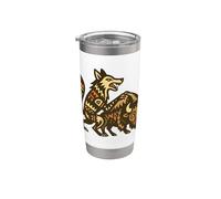 Coyote et la légende de la sagesse des amérindiens de buffle Gobelet isotherme en acier inoxydable double paroi