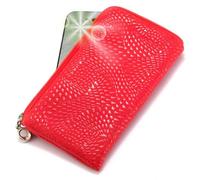 Coyote Portefeuille rembourré en Cuir avec dragonne pour KP502 Cookie Noir pailleté Pochette zippée avec lanière pour téléphone Portable