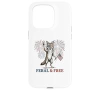 Coyote Sauvage et Libre Coyote drôle et Patriotique du 4 Juillet Coque pour iPhone 15 Pro